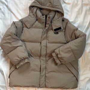 Lacoste Checkered Jacket in Brown and Green